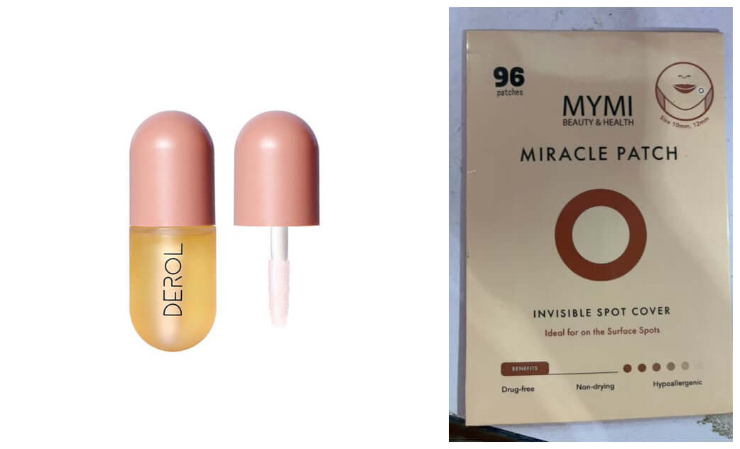 Huile repulpante lèvres volume instantané et patchs invisibles Mymi pour soins de la peau