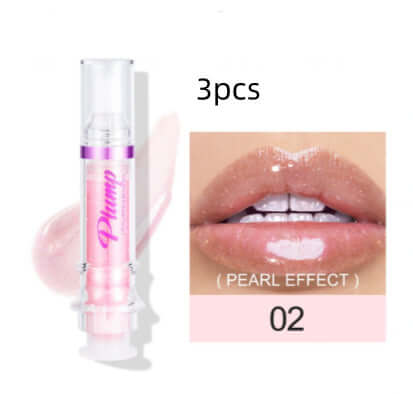 Liquid lipstick légèrement épicé en tube avec effet perlé, mettant en valeur des lèvres brillantes et séduisantes.