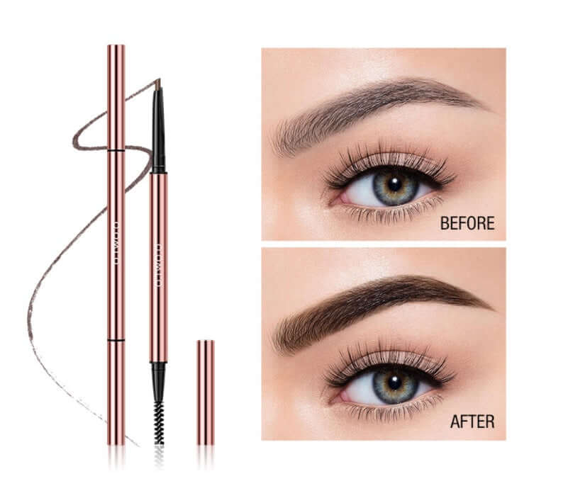 Image du produit maquillage sourcils haute performance avec résultats avant et après, montrant une définition parfaite des sourcils.