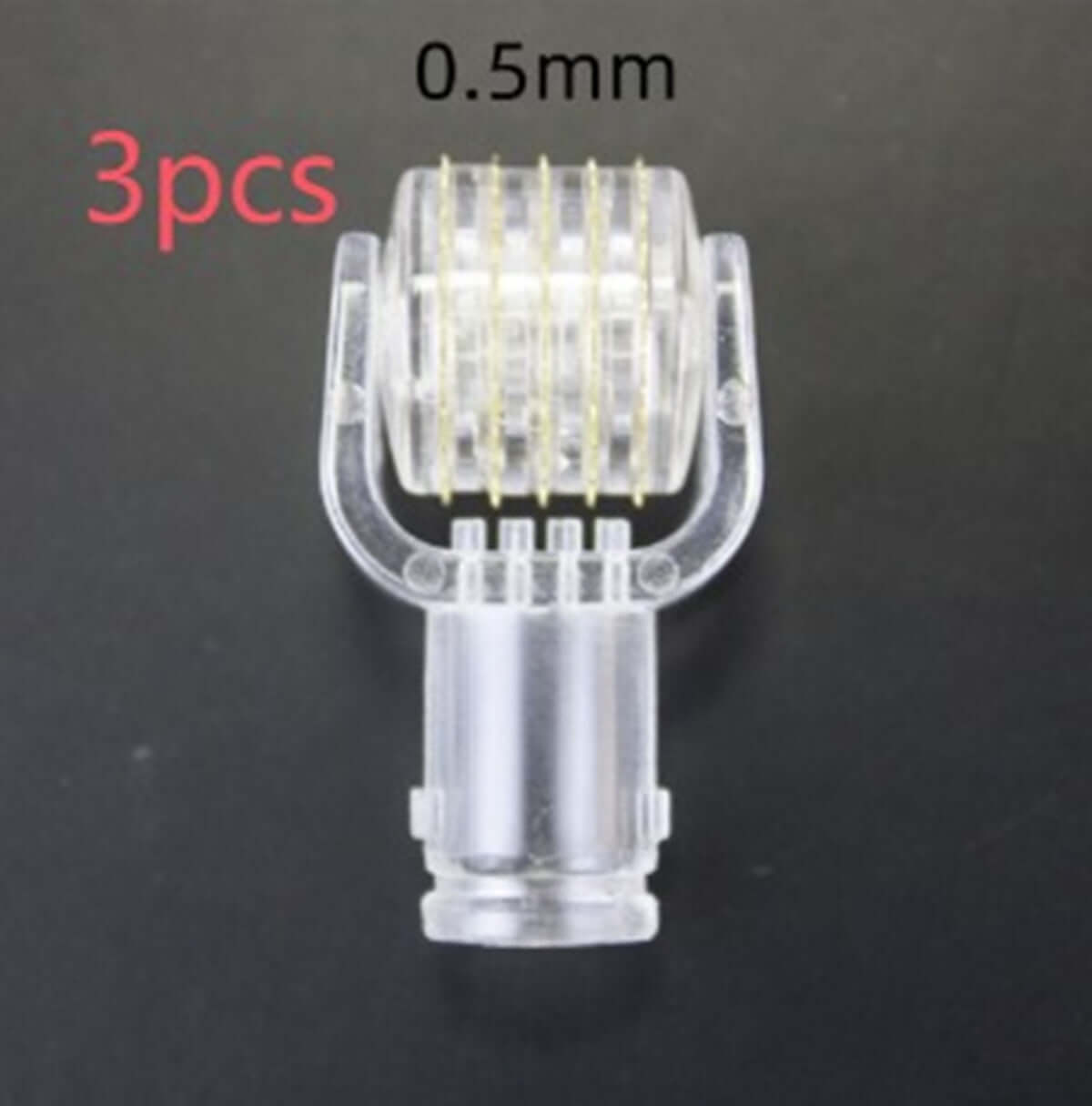Rouleau de soin des lèvres 3 en 1 avec rouleaux de 0.5mm, 3 pièces, conçu pour le soin et l'hydratation des lèvres.