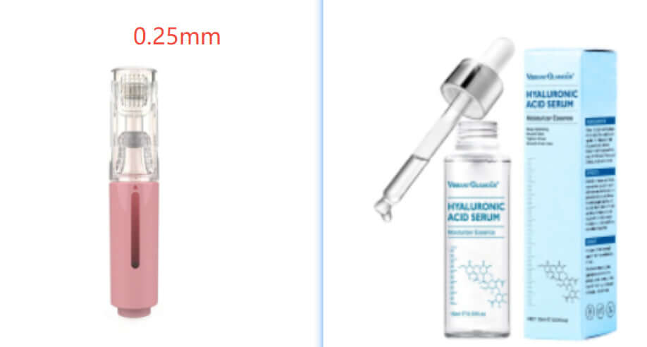 rouleau de soin des lèvres 3 en 1 avec sérum d'acide hyaluronique et aiguille de micro-aigillage