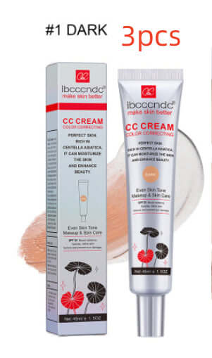 CC cream waterproof anti-sweat in Dark shade packaging with a lightweight texture for even skin tone.