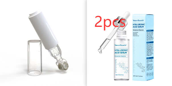 rouleau de soin des lèvres 3 en 1 avec sérum d'acide hyaluronique, 2 pièces, hydratation et élasticité des lèvres.