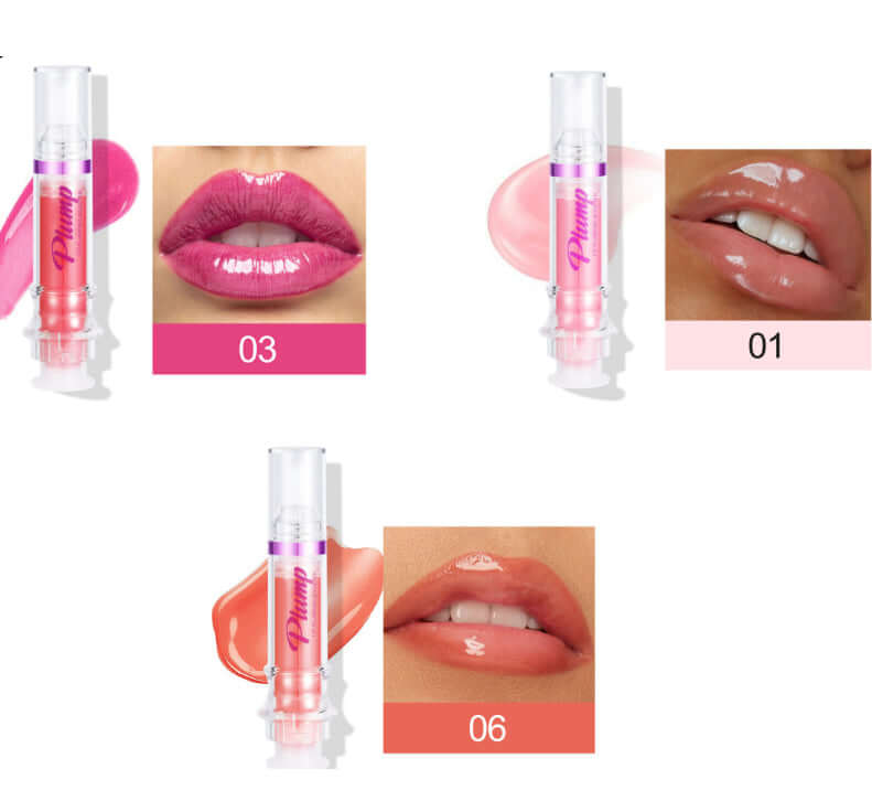Images de liquid lipstick légèrement épicé en teintes variées avec gloss brillant et texture lisse.