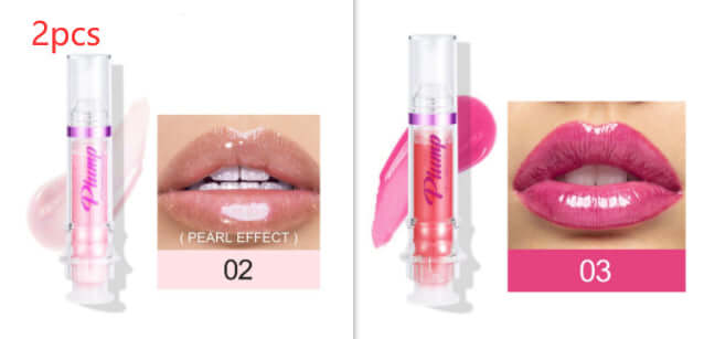 image de deux tubes de liquid lipstick légèrement épicé, montrant des effets perle et brillance.