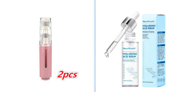 rouleau de soin des lèvres 3 en 1 et sérum à l'acide hyaluronique, ensemble de soins de beauté